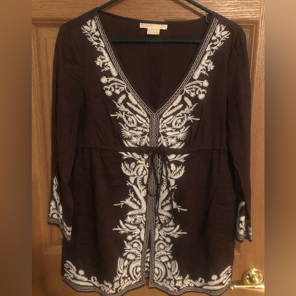 Michael Kors brown tunic top